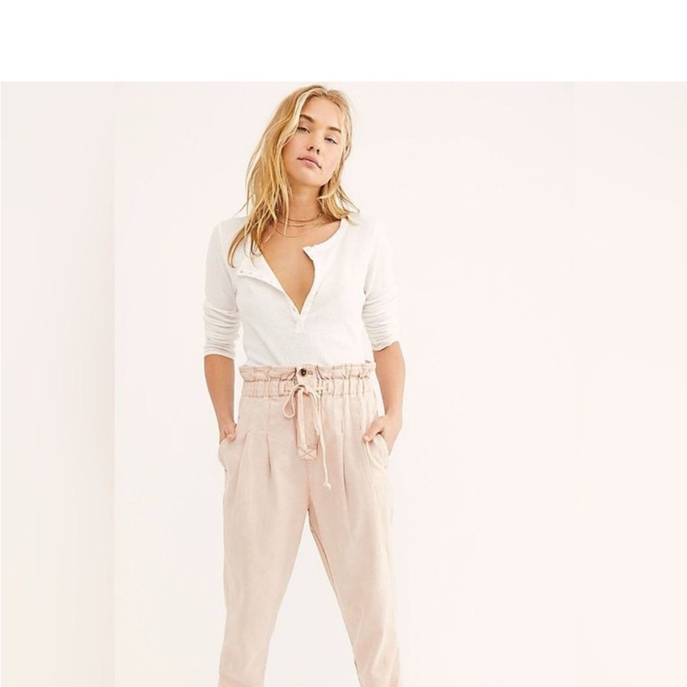 Free People Margate Pleated High Rise Waisted Pants Trousers Womens Size Small